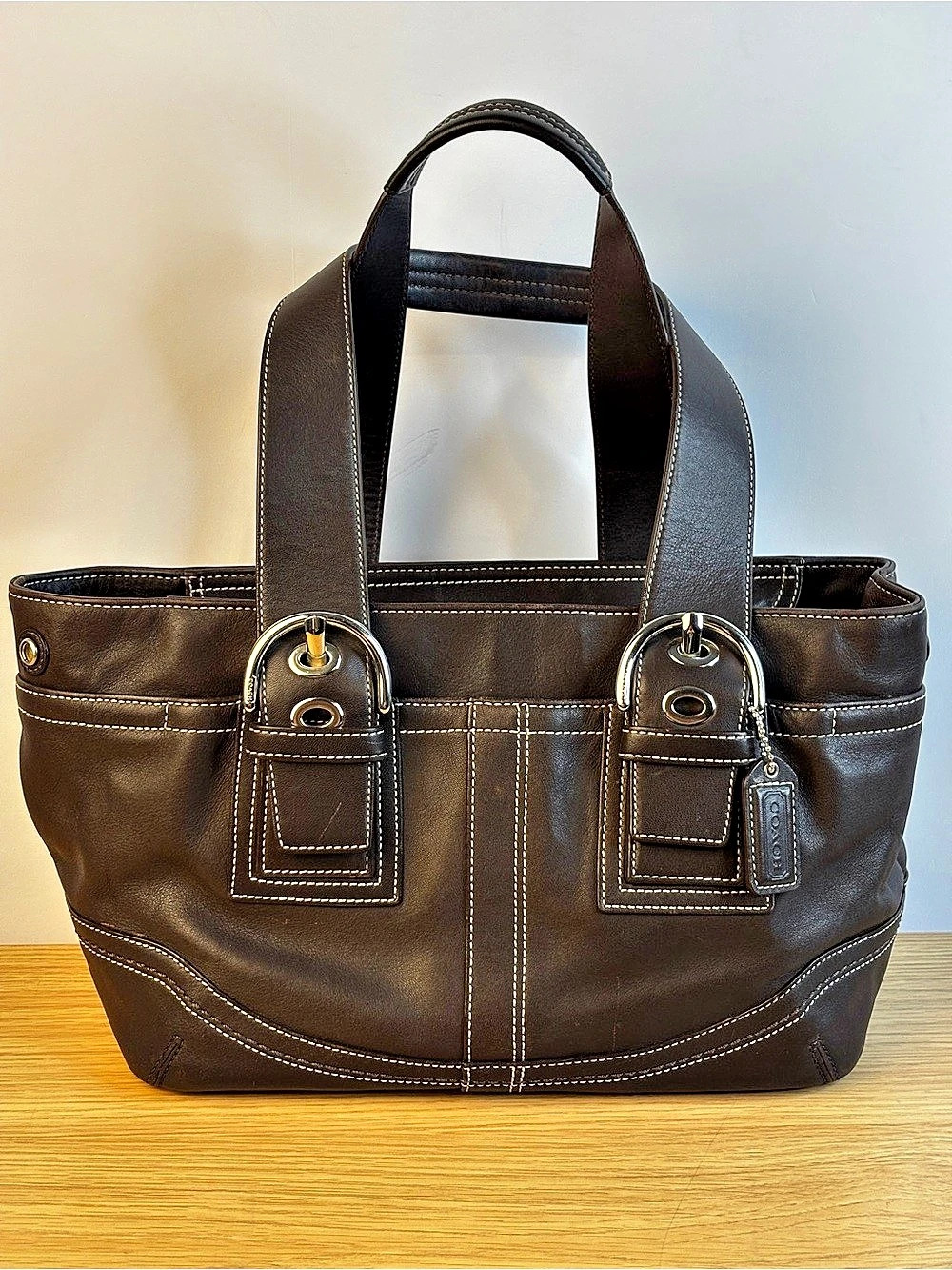 VTG Y2K Coach Soho Brown Leather Satchel Shoulder Bag (Style Number 10911)